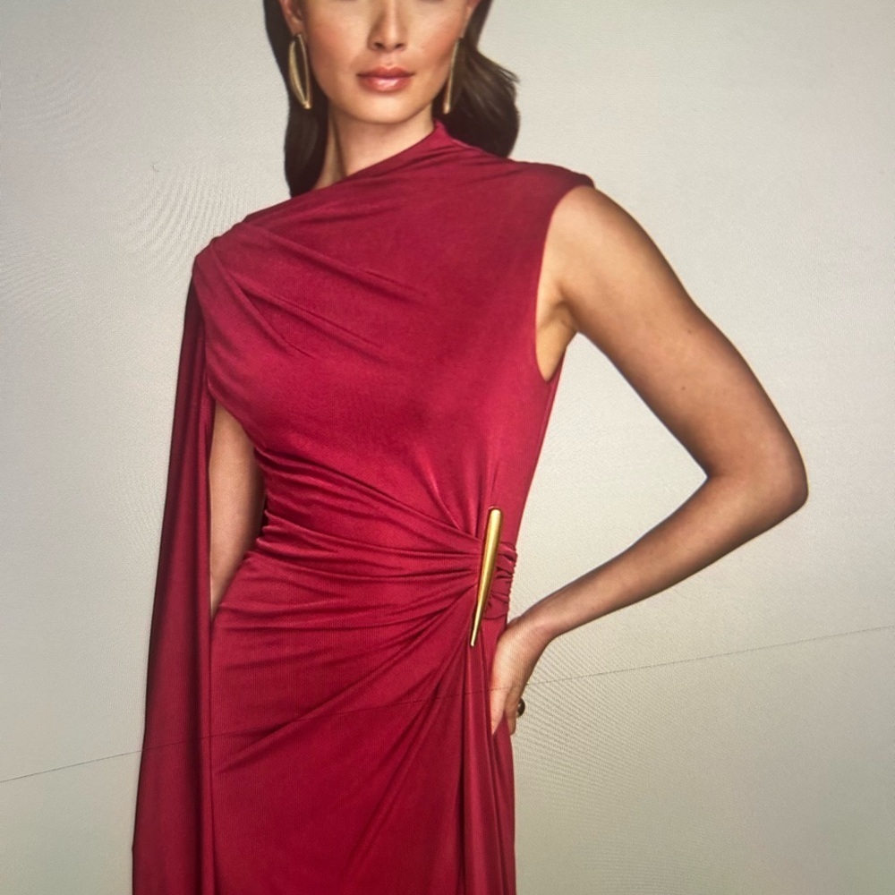 Donna Karan One Shoulder Burgundy Dress
NWT - Picture 4 of 6